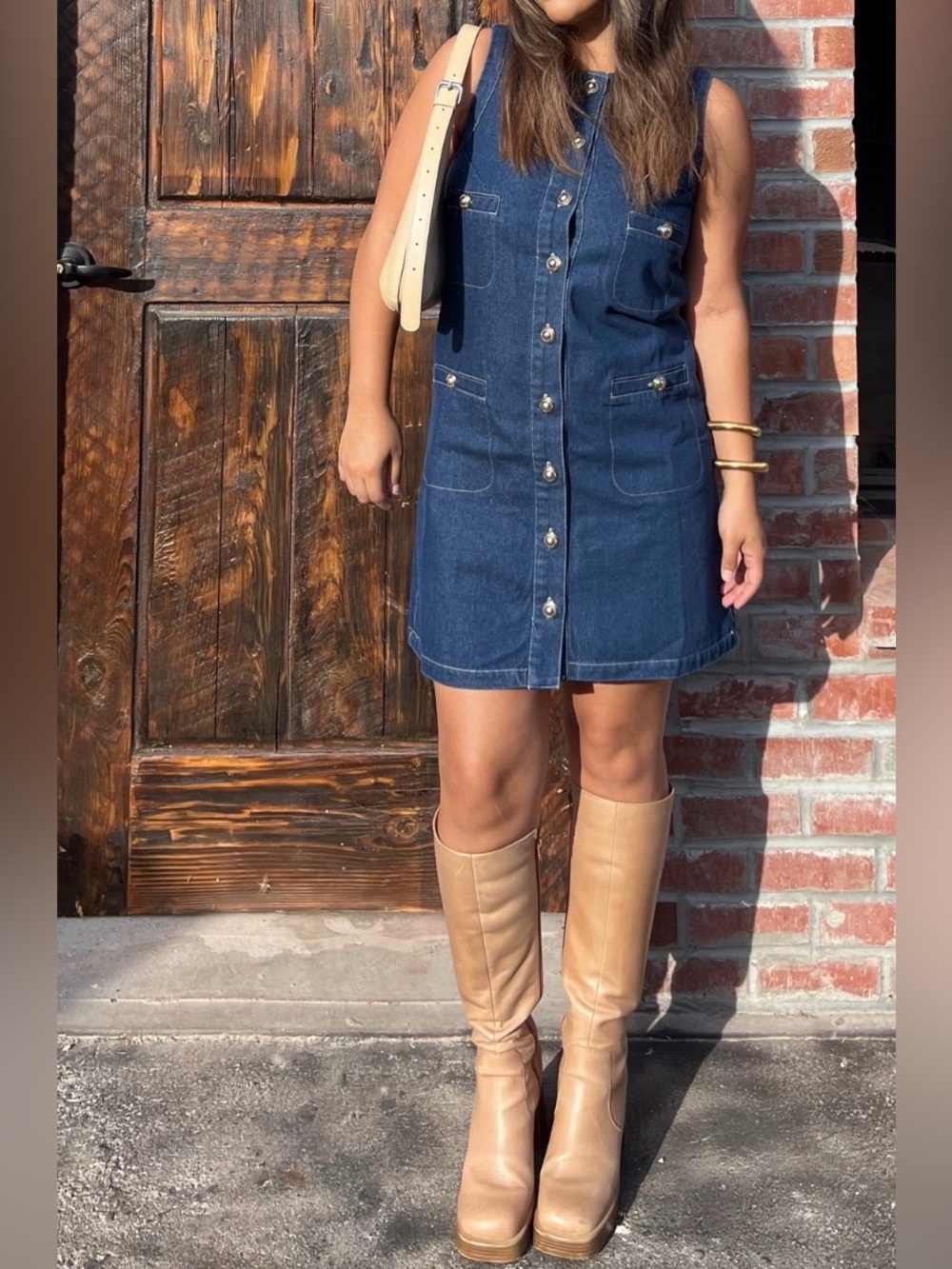 NWT Denim/Jean Button Front Mini Dress